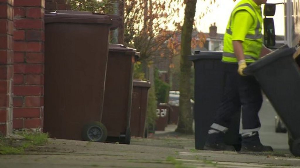 Bury Where bins are emptied once every three weeks BBC News