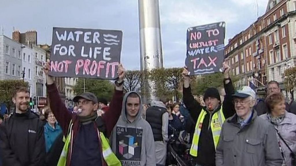 Water charges Almost 100 protests across Republic of Ireland BBC News