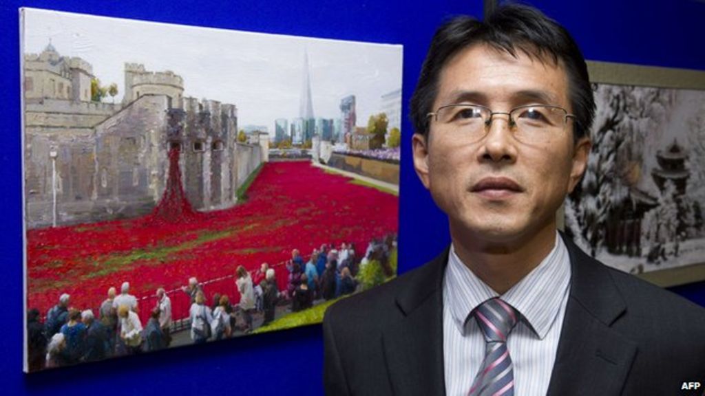 North Korean Uk Embassy Hosts First Art Exhibition Bbc News 9622