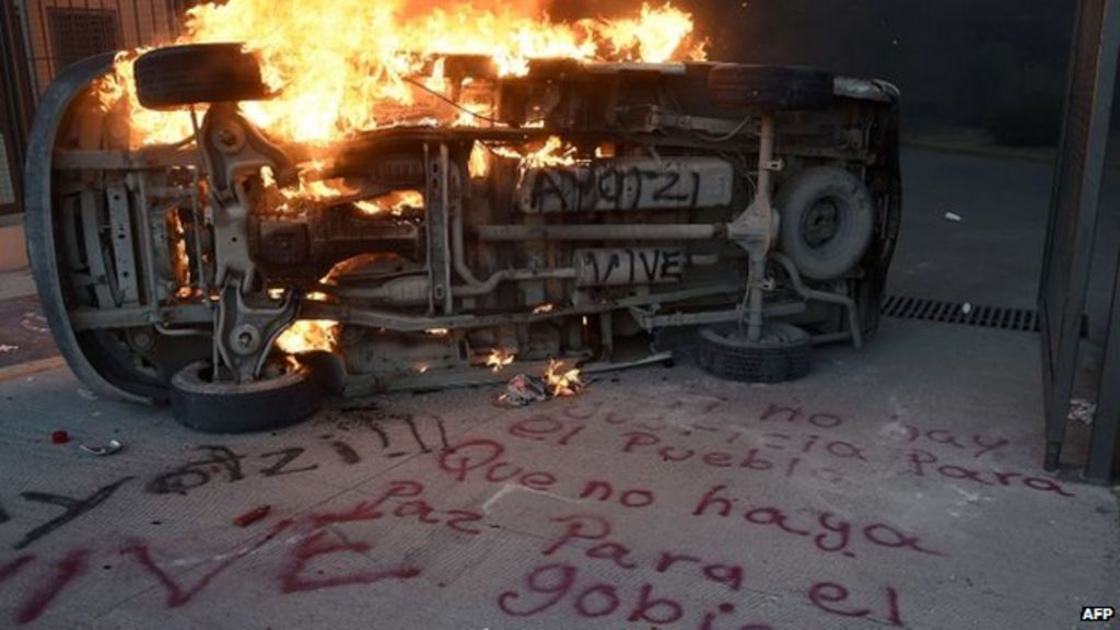 Protests in Mexico after claims of Guerrero student deaths - BBC News