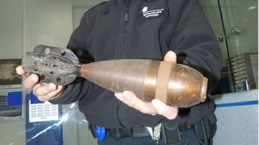 WWII mortar bomb handed in at Sutton police station during amnesty