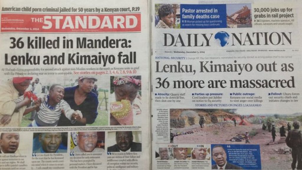 Massakre ikke Låne Kenyan press calls for change of tack against al-Shabab - BBC News