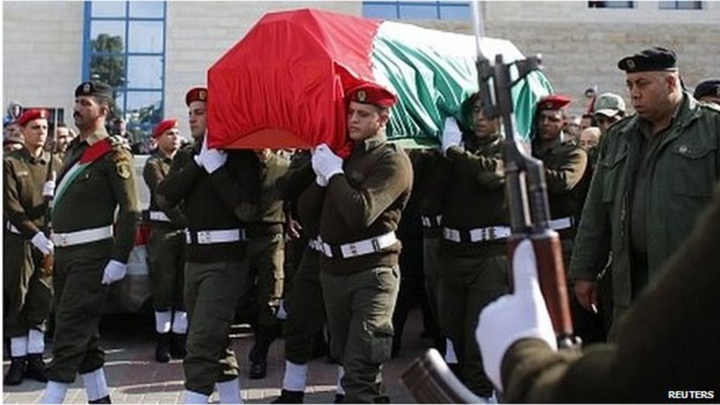 Palestinian Minister Buried Amid Tensions Over Cause Of Death Bbc News 