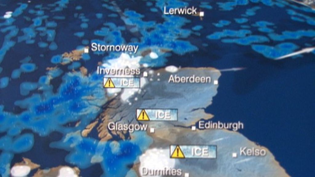 Ice and snow warning for Scotland's commuters BBC News