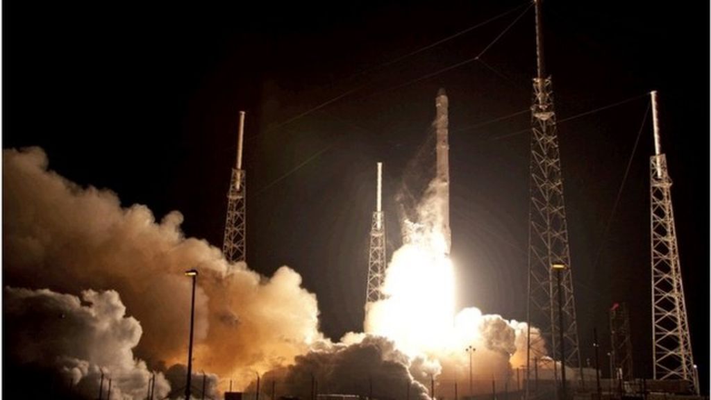 SpaceX launches cargo ship but rocket recovery test ends in crash - BBC ...