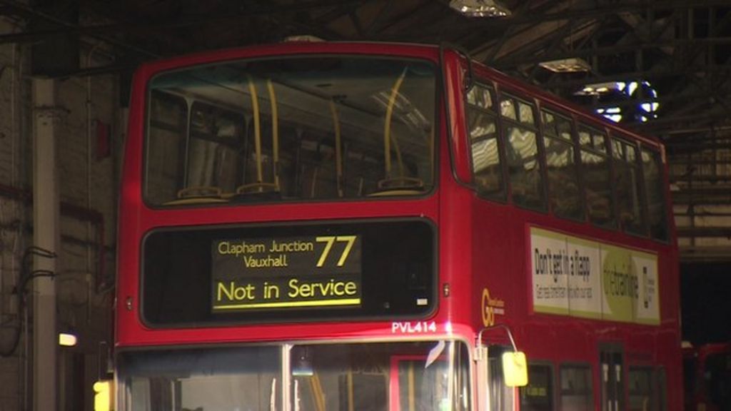 London Bus Drivers In 24 Hour Strike Bbc News