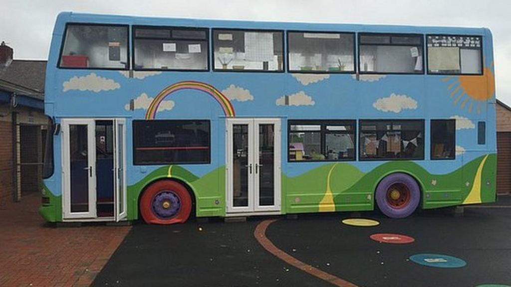 Crowded Ashington School Has Bus For Classroom Bbc News