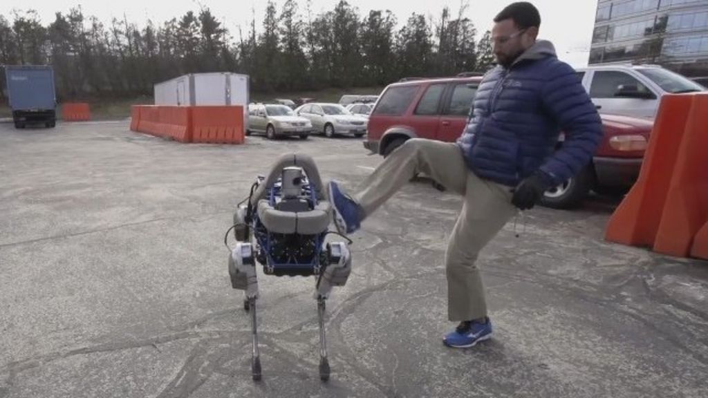 Taking the robot dog for a walk BBC News
