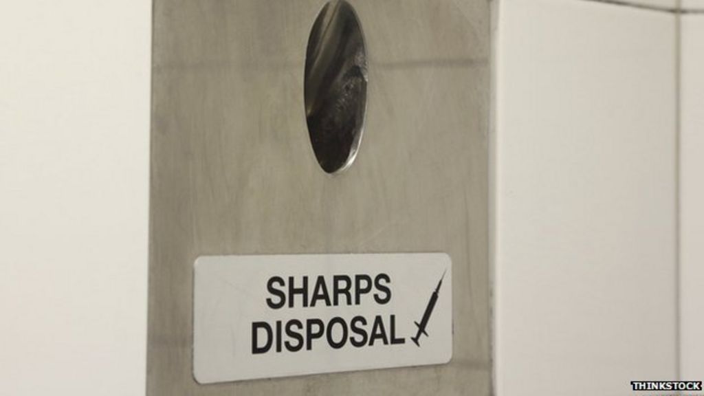 Belfast public toilet needle disposal bins for drug users BBC News