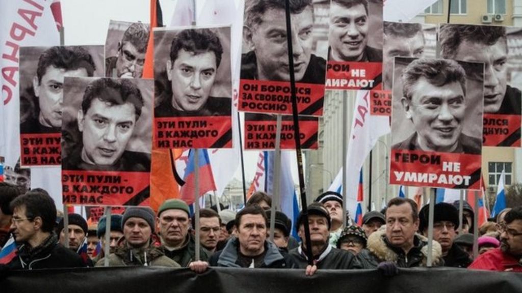 Boris Nemtsov Murder Protest March Turns Critical Of Putin Bbc News 