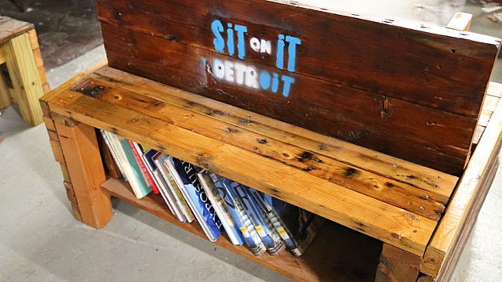 Sit On It Detroit Bus Stops With Free Books Bbc News