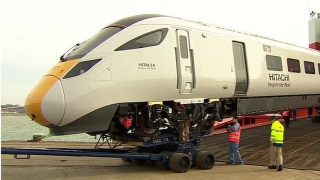 First new highspeed train arrives in Southampton BBC News