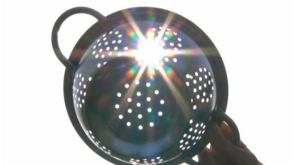 Solar eclipse Safe ways to view include using a colander BBC News