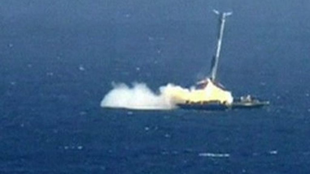 Spacex Rocket Crashes Into Barge After Failed Landing Bbc News