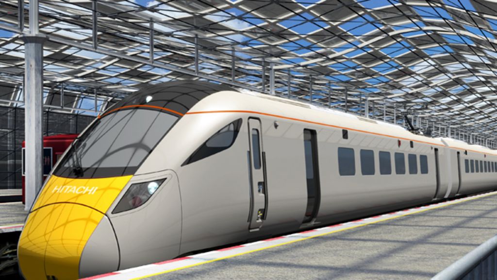 CGI of new electric trains between London and Swansea BBC News