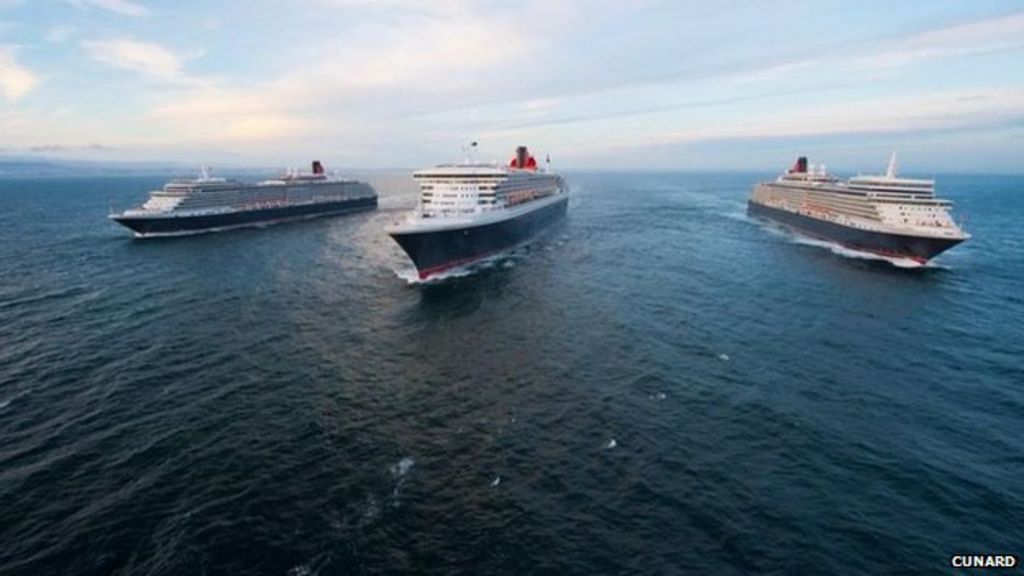 Cunard's 175th anniversary Liners gather in Southampton BBC News