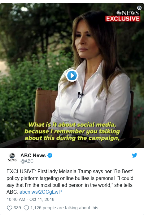 Melania Trump: 'I'm The Most Bullied Person On The World' - BBC News