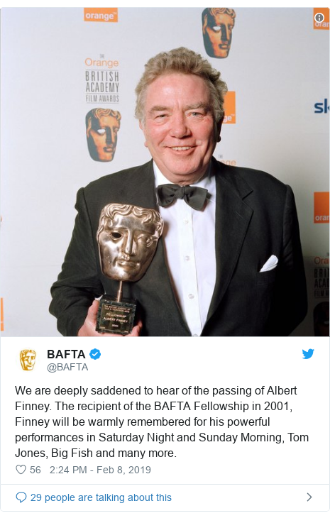Albert Finney British actor dies aged 82 - BBC News