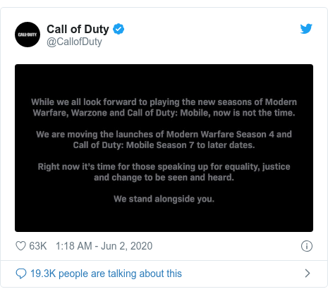 Twitter post by @CallofDuty: 