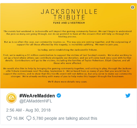 Twitter post by @EAMaddenNFL: 