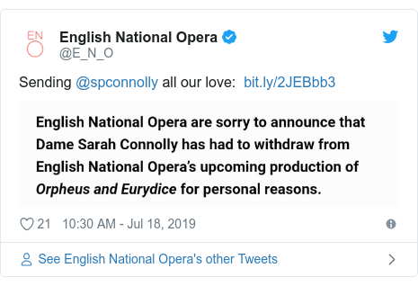 Twitter post by @E_N_O: Sending @spconnolly all our love    