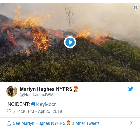 Twitter post by @Har_DistrictWM: INCIDENT  #IlkleyMoor 