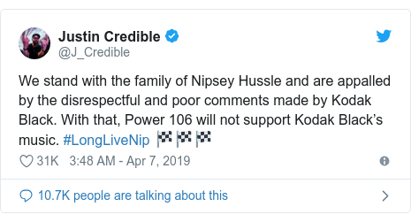 Kodak Black Sorry For Nipsey Hussle Girlfriend Comment Bbc News
