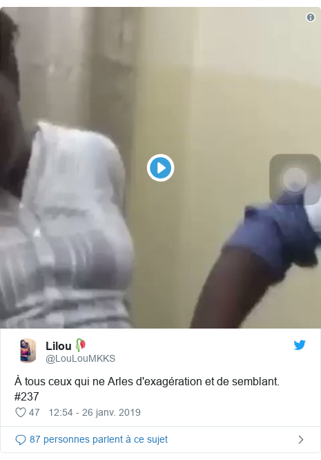 Twitter publication par @LouLouMKKS: À tous ceux qui ne Arles d'exagération et de semblant. #237 