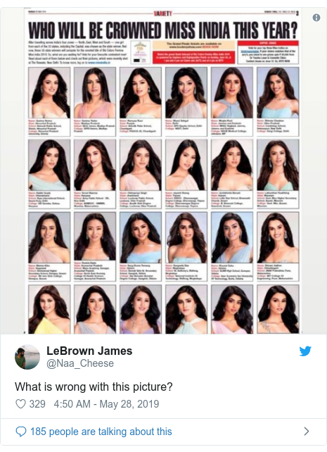 Twitter post by @Naa_Cheese: What is wrong with this picture? 