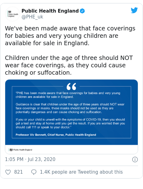 Coronavirus New Guidance On Face Masks And Coverings Released For England Bbc News