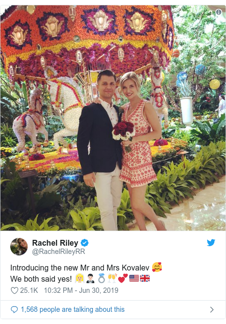 Countdowns Rachel Riley Marries Strictlys Pasha Kovalev In Las Vegas