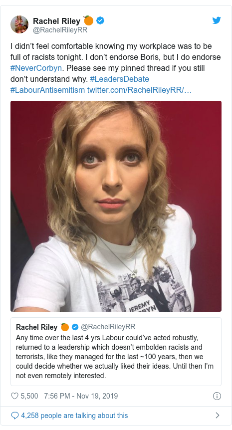 Rachel Rileys Jeremy Corbyn T Shirt Morally Wrong Photographer Says