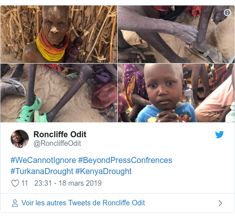 Twitter publication par @RoncliffeOdit: #WeCannotIgnore #BeyondPressConfrences #TurkanaDrought #KenyaDrought 