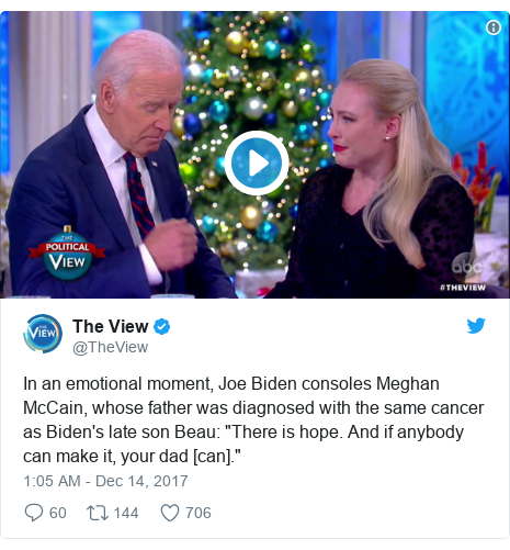 Joe Biden comforts John McCain's daughter over cancer ...