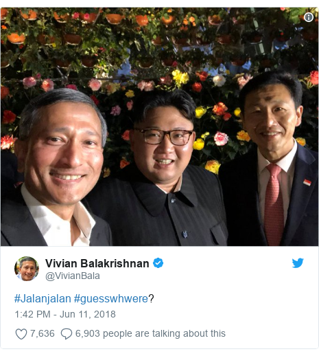 Twitter post by @VivianBala: #Jalanjalan #guesswhwere? 