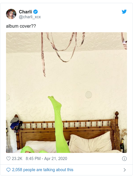Twitter post by @charli_xcx: album cover?? 
