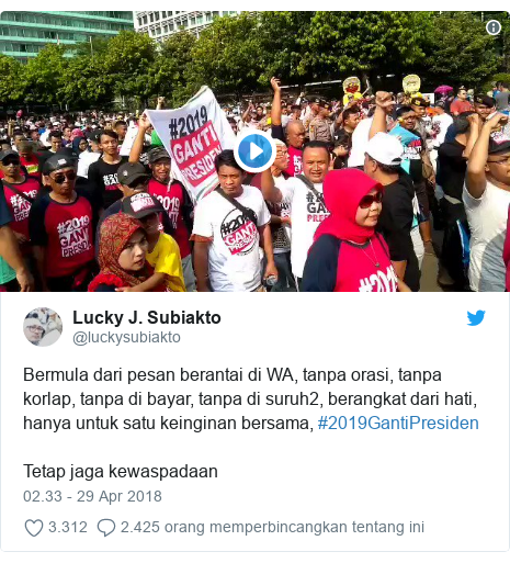 Deklarasi gerakan 2019GantiPresiden tanpa dukung kandidat, lalu untuk apa?  BBC News Indonesia
