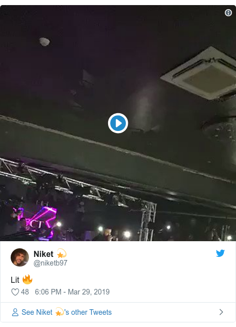 Twitter post by @niketb97: Lit 🔥 