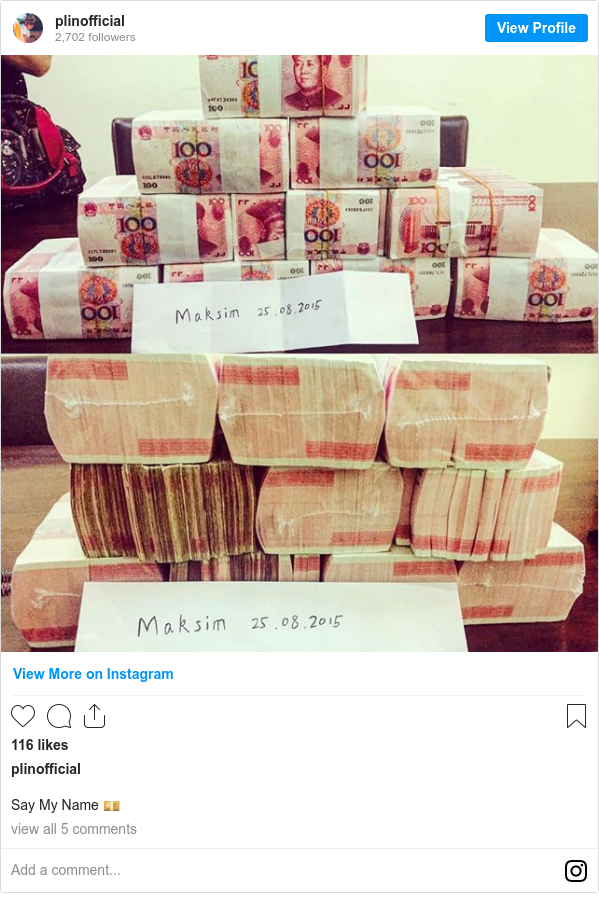 Instagram post by plinofficial: Say My Name 💴