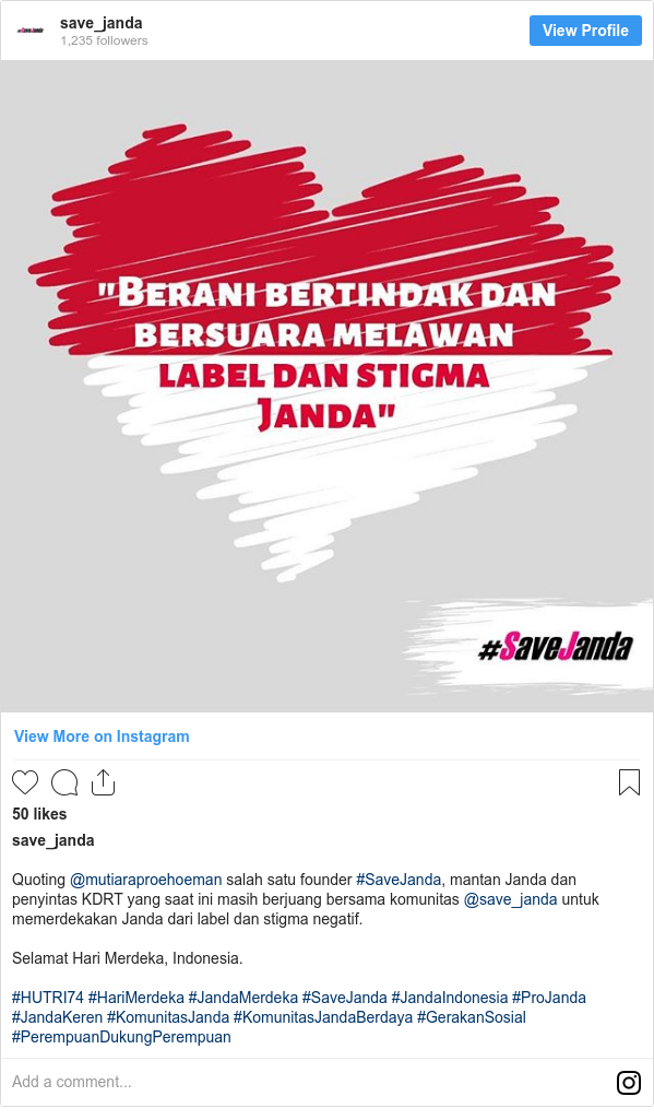 Hari Perempuan Internasional Stop Seksualisasi Janda Melawan