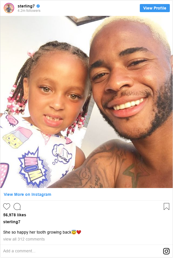 Instagram post by sterling7: She so happy her tooth growing back😇❤️