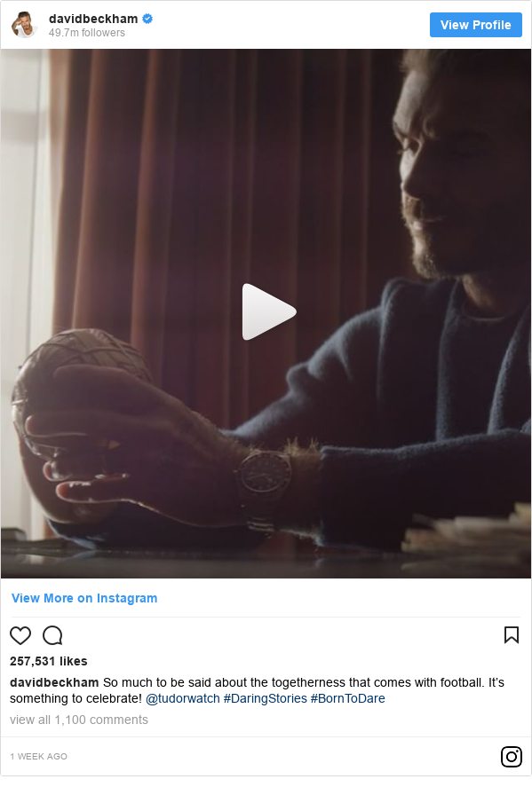 instagram post by davidbeckham so much to be said about the togetherness that comes with - david beckham followers on instagram