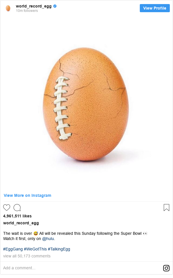 instagram dopis avtor world record egg the wait is over all will be revealed - followers comment view for instagram