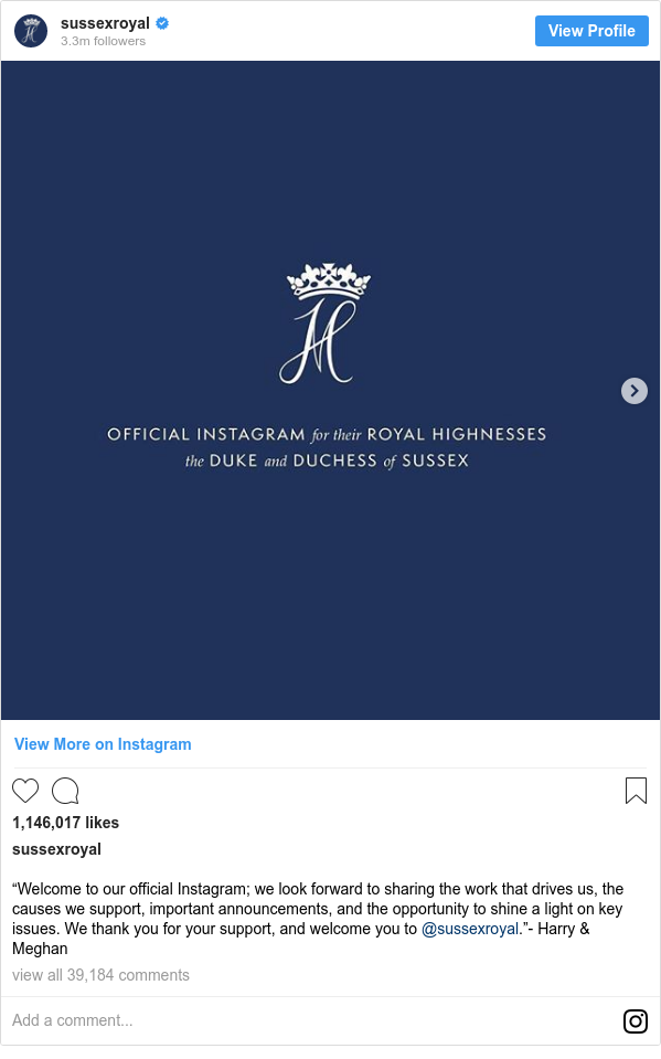 instagram post by sussexroyal welcome to our official instagram we look forward to - i will judge you on who you follow on instagram