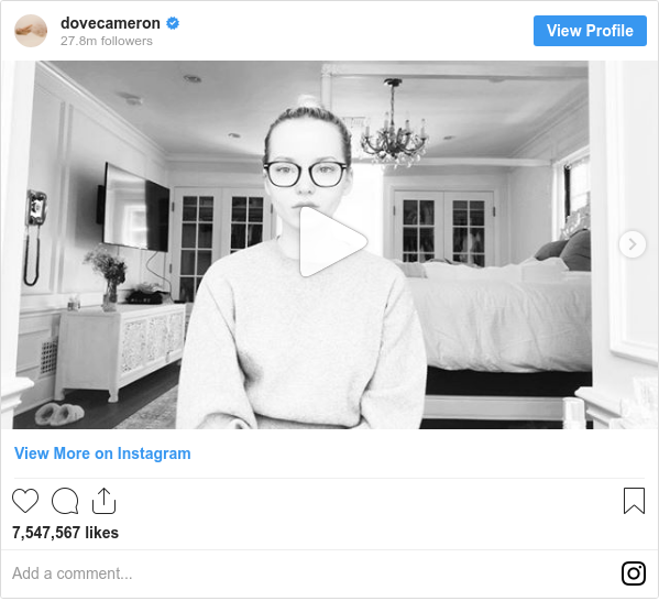 Instagram post by dovecameron: 
