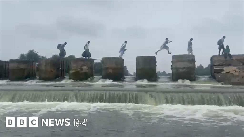 डैम पर छलांग लगाकर स्कूल जाने वाले बच्चों का वीडियो वायरल, प्रशासन सक्रिय