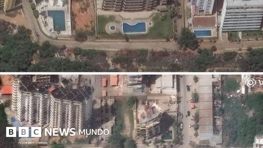 Air images of the destruction by the two earthquakes in Venezuela - BBC News World