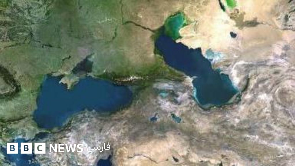 تصویر ماهوارهای از دریای خزر. این پهنه آب پنج کشور ساحلی دارد