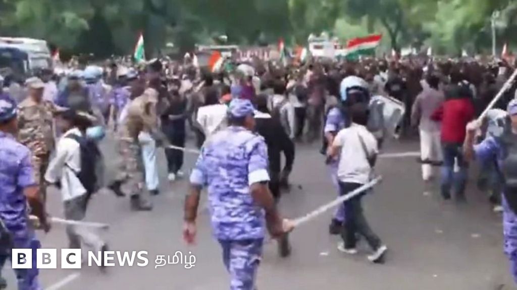 டெல்லியில் பேரணி செல்ல முயன்ற சிஜேபி கட்சியினர் மீது தடியடி, பதற்றம் - என்ன நடக்கிறது?