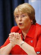 Michelle Bachelet, head of UN women and former president of Chile